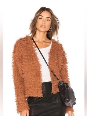 THE GREAT. The Short Monster Cardigan Rust Bohemian Casual Women’s Large